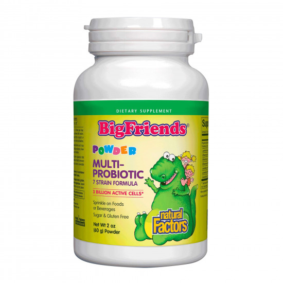 Natural Factors BigFriends Multi-Probiotic Powder 3 Billion - 60g 2023-10-6560