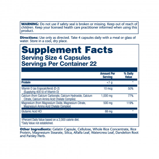 Solaray Calcium & Magnesium Amino Acid - 90 caps 2023-10-3012