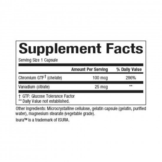 Natural Factors Chromium & Vanadium 125mcg - 90 caps 2023-10-3818