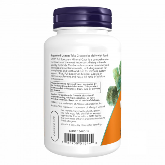 Now Foods Full Spectrum Mineral Caps - 120 vcaps 2022-10-0046