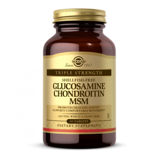 Solgar Triple Strength Glucosamine Chondroitin MSM - 60 tabs 2023-10-3677 Solgar Triple Strength Glucosamine Chondroitin MSM - 60 tabs 2023-10-3677