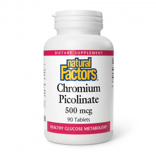 Natural Factors Chromium Picolinate 500mcg - 90 tabs 2023-10-3819