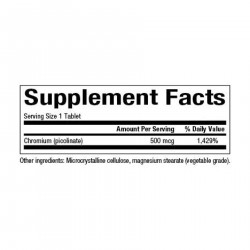 Chromium Picolinate 500mcg - 90 tabs