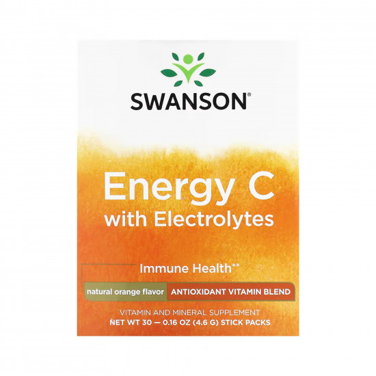 Swanson Energy C with Electrolytes - 30 packs Orange 2023-10-5712 Swanson Energy C with Electrolytes - 30 packs Orange 2023-10-5712