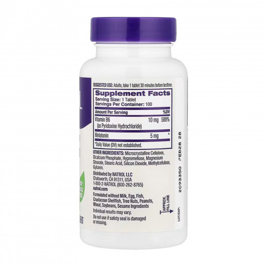 NATROL Melatonin 5mg - 100 tabs 2023-10-6217
