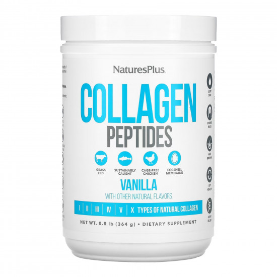 Natures Plus Collagen Peptides - 378g Vanilla 2022-10-2866 Natures Plus Collagen Peptides - 378g Vanilla 2022-10-2866