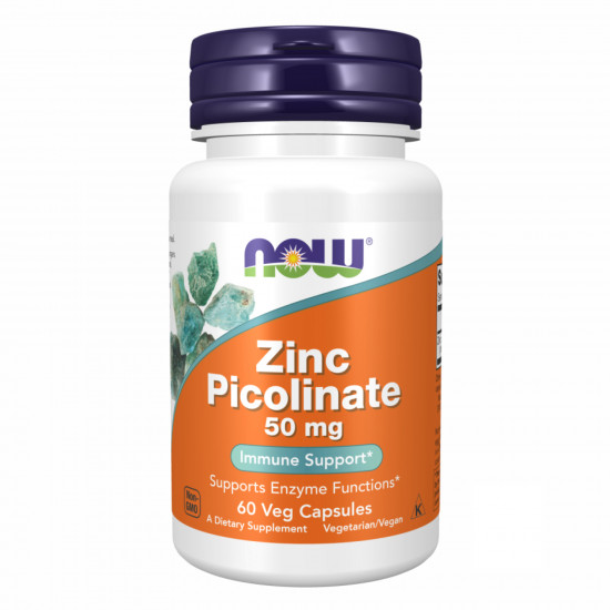 Now Foods Zinc Picolinate 50 mg - 60 vcaps 2022-10-0047 Now Foods Zinc Picolinate 50 mg - 60 vcaps 2022-10-0047