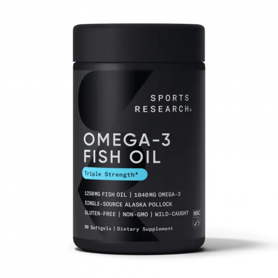 Sport Research Omega-3 Fish Oil Alaska Pollock 1250mg - 90 softgels 2023-10-3444