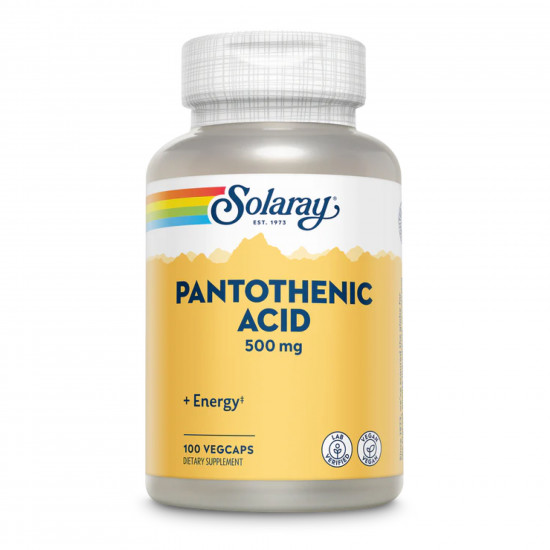Solaray Pantothenic Acid 500mg - 100 veg caps 2023-10-3579 Solaray Pantothenic Acid 500mg - 100 veg caps 2023-10-3579