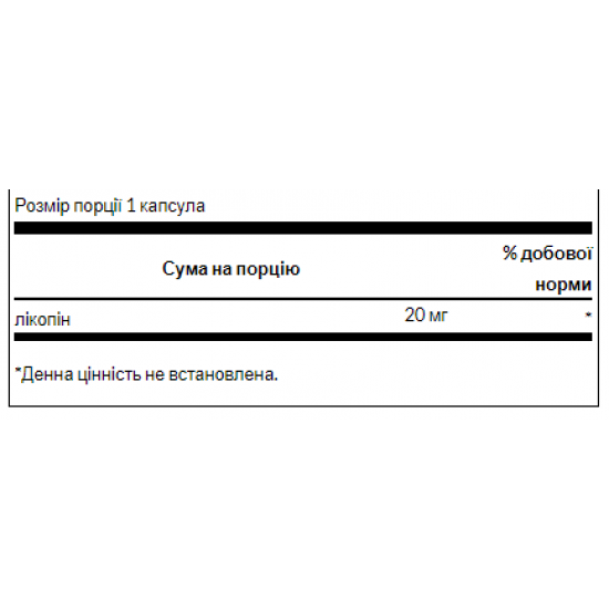 Swanson Lycopene 20 mg - 60softgel 100-40-5547417-20