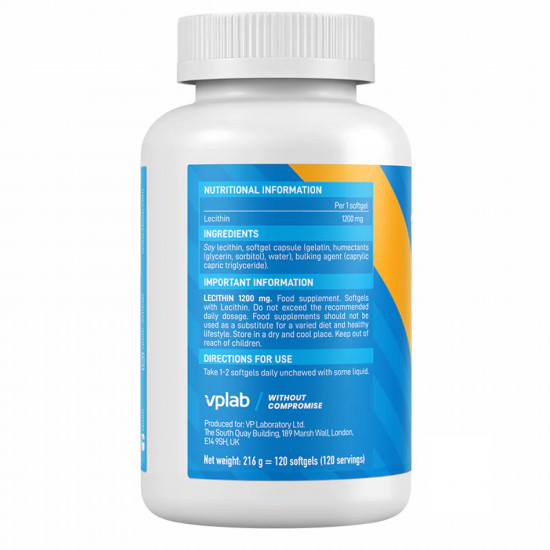 VPLab Lecithin 1200 mg - 120 Softgels 2022-10-0498