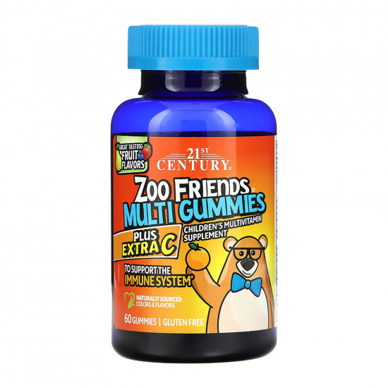 21st Century Zoo Friends Multi Gummies Plus Extra C - 60 gummies 2023-10-7121