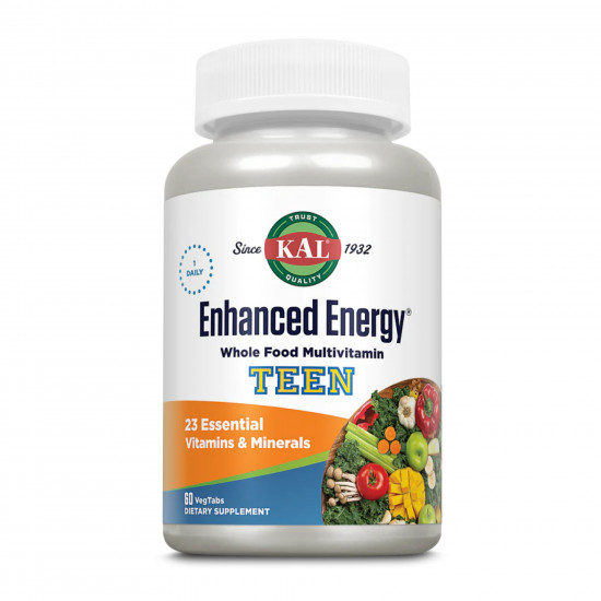 KAL Enhanced Energy for Teens - 60 tabs (Пошкоджена банка) 2024-11-0434