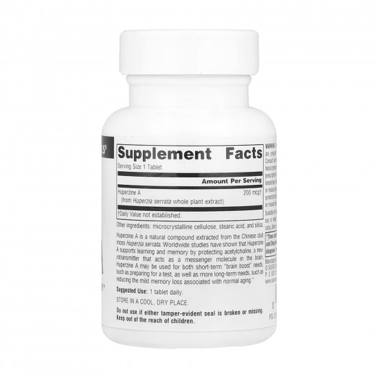 Source Naturals Huperzine A 200 mcg - 60 tabs 2023-10-6609