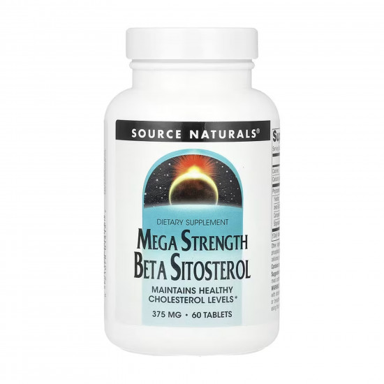 Source Naturals Beta Sitosterol Mega Strength 375 mg - 60 tabs 2023-10-6483
