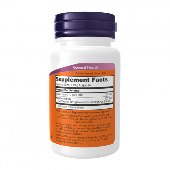 Now Foods CoQ10 100mg - 180 vcaps 2023-10-5244