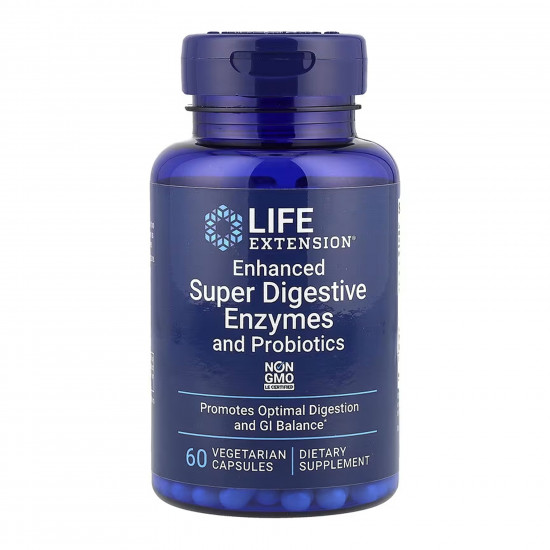 Life Extension Enhanced Super Digestive Enzymes and Probiotics - 60 vcaps 2023-10-6823