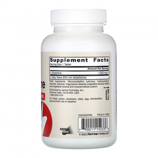 Jarrow Formulas L-Glutamine 1000 mg - 100 tabs 2023-10-7733