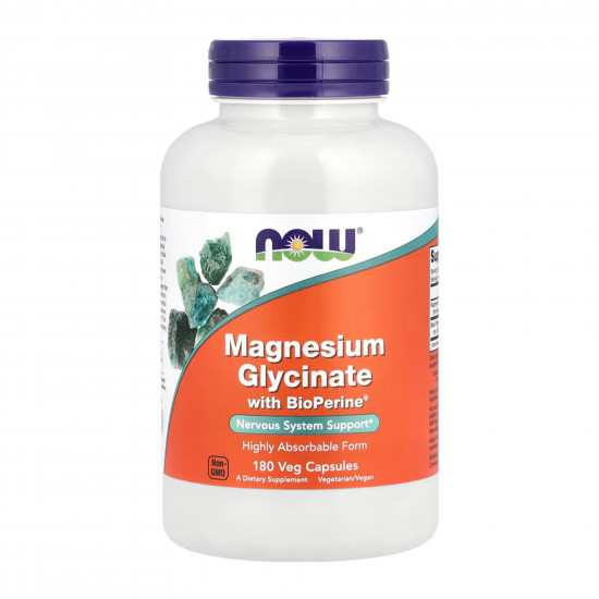 Now Foods Magnesium Glycinate with BioPerine® - 180 vcaps 2023-10-6710