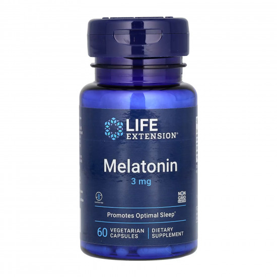 Life Extension Melatonin 3 mg - 60 vcaps (Повреждена банка) 2024-11-0114