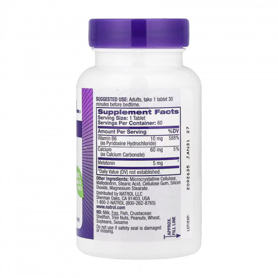NATROL Melatonin 5mg - 60 tabs 2023-10-6234