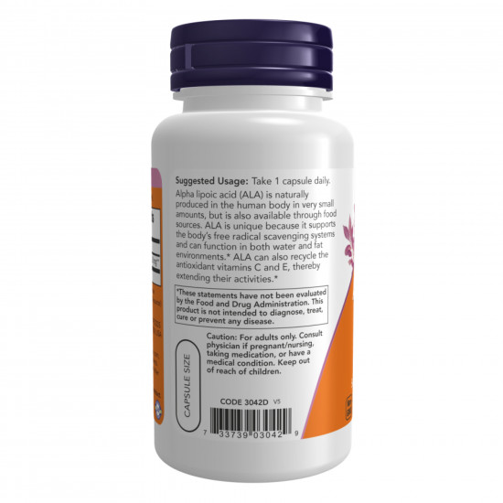 Now Foods Alpha Lipoic Acid 250mg - 120 vcaps 2022-10-2618