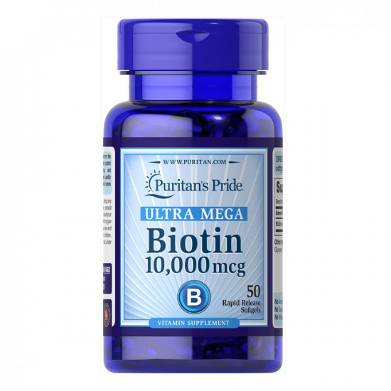 Puritans Pride Biotin 10000mcg - 50caps 100-51-6525722-20