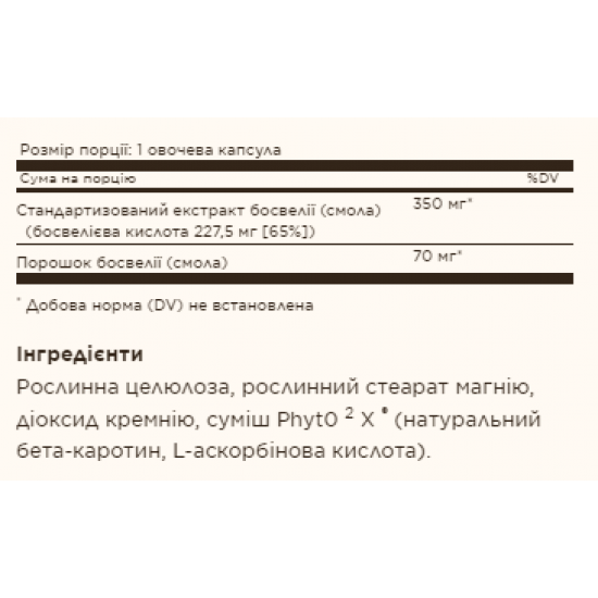 Solgar SFP Boswellia Resin Extract - 60 vcaps 2022-10-1556