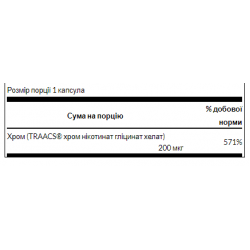 Chelated Chromium 200mcg - 180caps