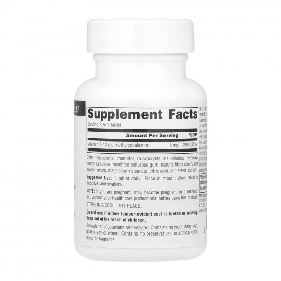 Source Naturals Vitamin B-12 5mg - 60 tabs 2023-10-5300