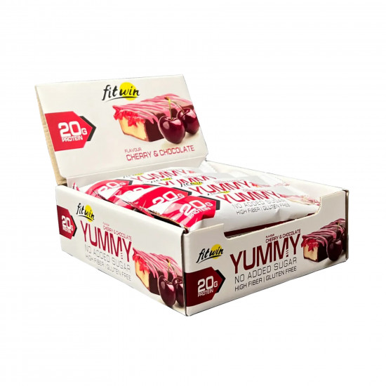 FitWin Yummy - 12x55g Cherry and Chocolate 2023-10-6574