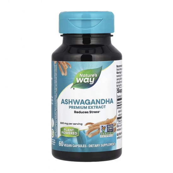 Ashwagandha - 60 vcaps (Пошкоджена етикетка) 2023-10-8007