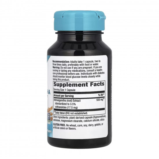 Ashwagandha - 60 vcaps (Пошкоджена етикетка) 2023-10-8007
