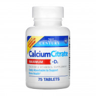 Calcium Citrate + D3 - 75 tabs