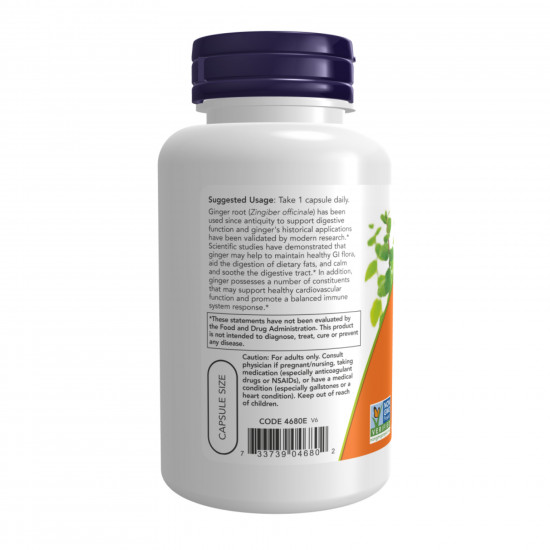 Now Foods Ginger Root 550mg - 100 vcaps 2022-10-1995