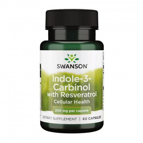 Swanson Indole-3-Carbinol with Resveratrol 200mg - 60 caps 2023-10-5714