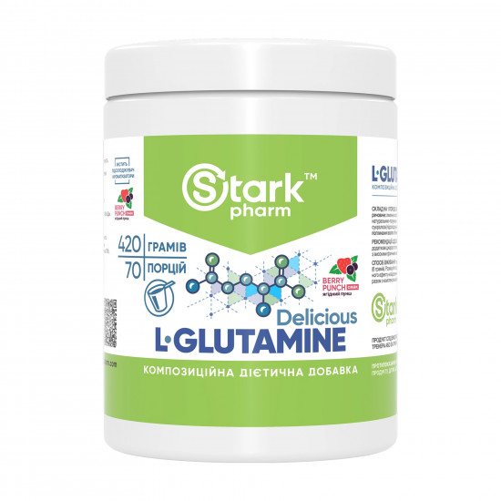 Stark Pharm L-Glutamine Delicious - 420g Berry Punch 2023-10-6696
