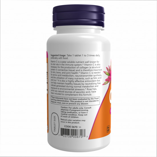 Now Foods C-500 with Rose Hips - 250 tabs 100-98-9686869-20
