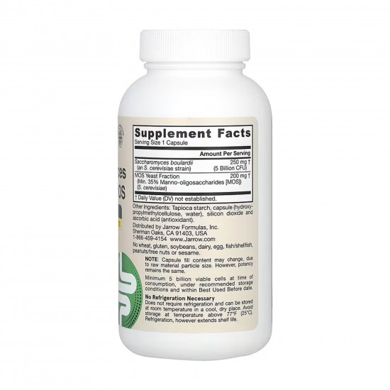 Jarrow Formulas Saccharomyces Boulardii + MOS - 90 caps 2023-10-5560