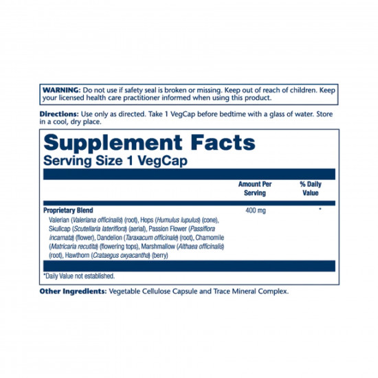 Solaray Sleep Blend SP-17 - 100 vcaps 2023-10-2130