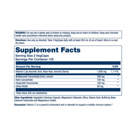 Solaray Super Bio Vitamin C 1000mg - 250 vcaps 2023-10-2392