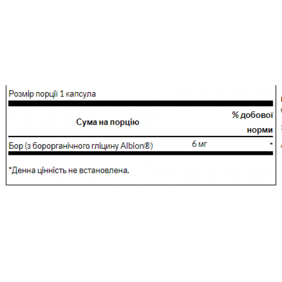 Swanson Boron Boroganic Glycine 6mg - 60caps 2022-09-0937