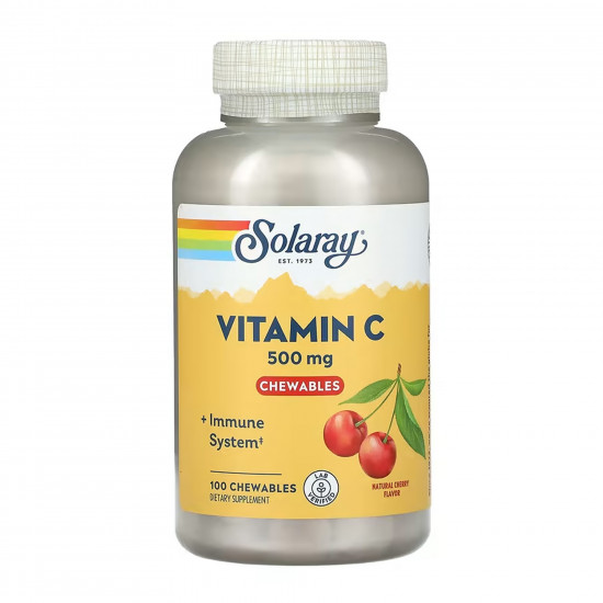 Solaray Vitamin C 500mg - 100 chewables 2023-10-6746