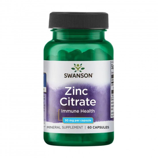 Swanson Zinc Citrate 30 mg - 60caps (Пошкоджена етикетка) 2024-11-0099