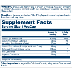 Vitamin C with Bioflavonoid Concentrate 500mg - 100 vcaps