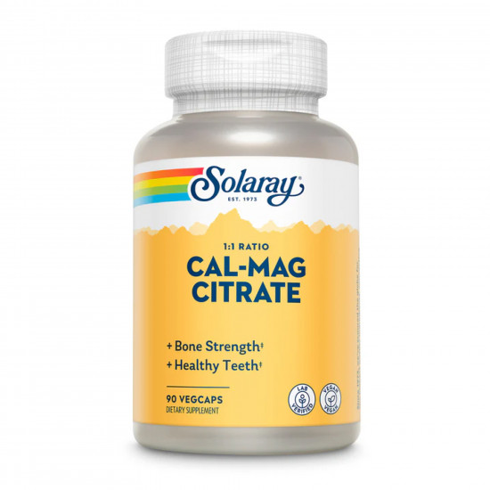 Solaray Calcium & Magnesium Citrate - 90 vcaps 2023-10-2393 Solaray Calcium & Magnesium Citrate - 90 vcaps 2023-10-2393