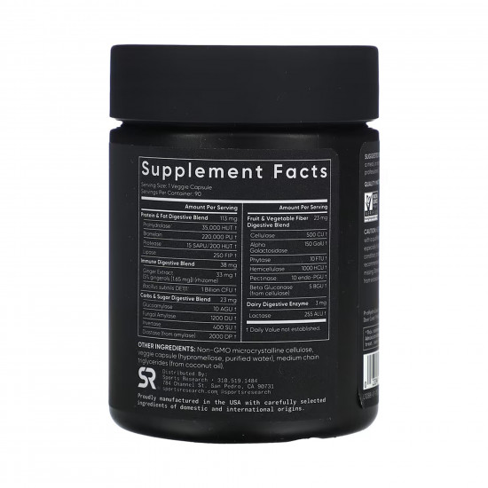 Sport Research Digestive Enzymes + Probiotic - 90 veggie capsules 2023-10-6175