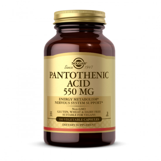 Solgar Pantothenic Acid 550mg - 100 vcaps (До 06.26) 2024-11-0535