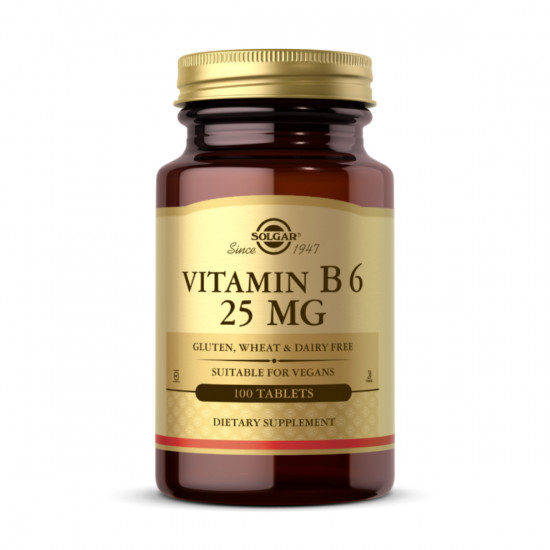 Solgar Vitamin B6 25mg - 100 tabs 2023-10-3681