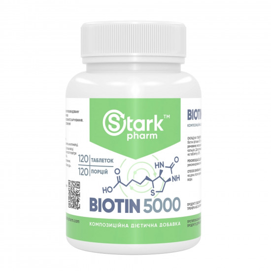 Stark Pharm Stark Biotin 5000 - 120tabs 100-79-0897700-20 Stark Pharm Stark Biotin 5000 - 120tabs 100-79-0897700-20